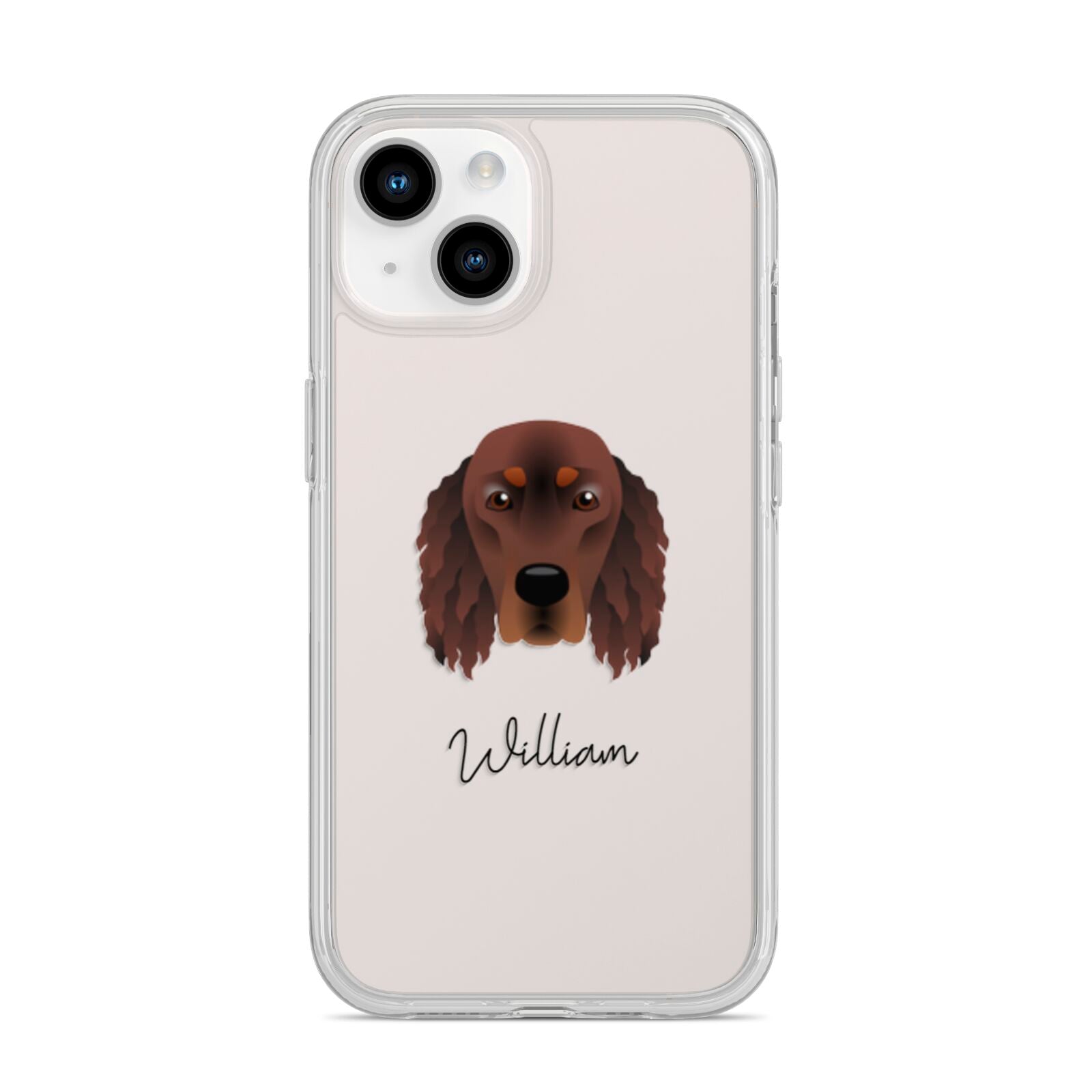 Gordon Setter Personalised iPhone 14 Clear Tough Case Starlight