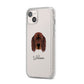 Gordon Setter Personalised iPhone 14 Plus Clear Tough Case Starlight Angled Image