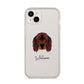 Gordon Setter Personalised iPhone 14 Plus Clear Tough Case Starlight