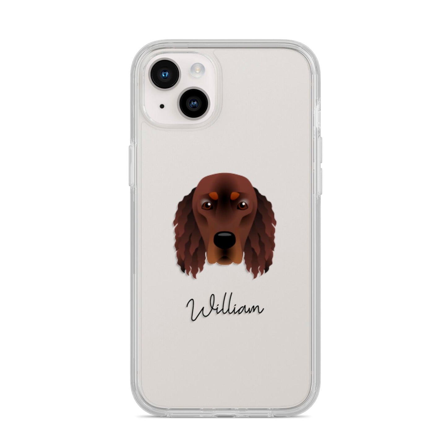 Gordon Setter Personalised iPhone 14 Plus Clear Tough Case Starlight