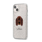 Gordon Setter Personalised iPhone 14 Plus Glitter Tough Case Starlight Angled Image