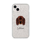 Gordon Setter Personalised iPhone 14 Plus Glitter Tough Case Starlight