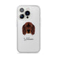 Gordon Setter Personalised iPhone 14 Pro Clear Tough Case Silver