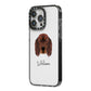Gordon Setter Personalised iPhone 14 Pro Max Black Impact Case Side Angle on Silver phone