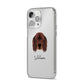 Gordon Setter Personalised iPhone 14 Pro Max Clear Tough Case Silver Angled Image