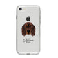 Gordon Setter Personalised iPhone 8 Bumper Case on Silver iPhone