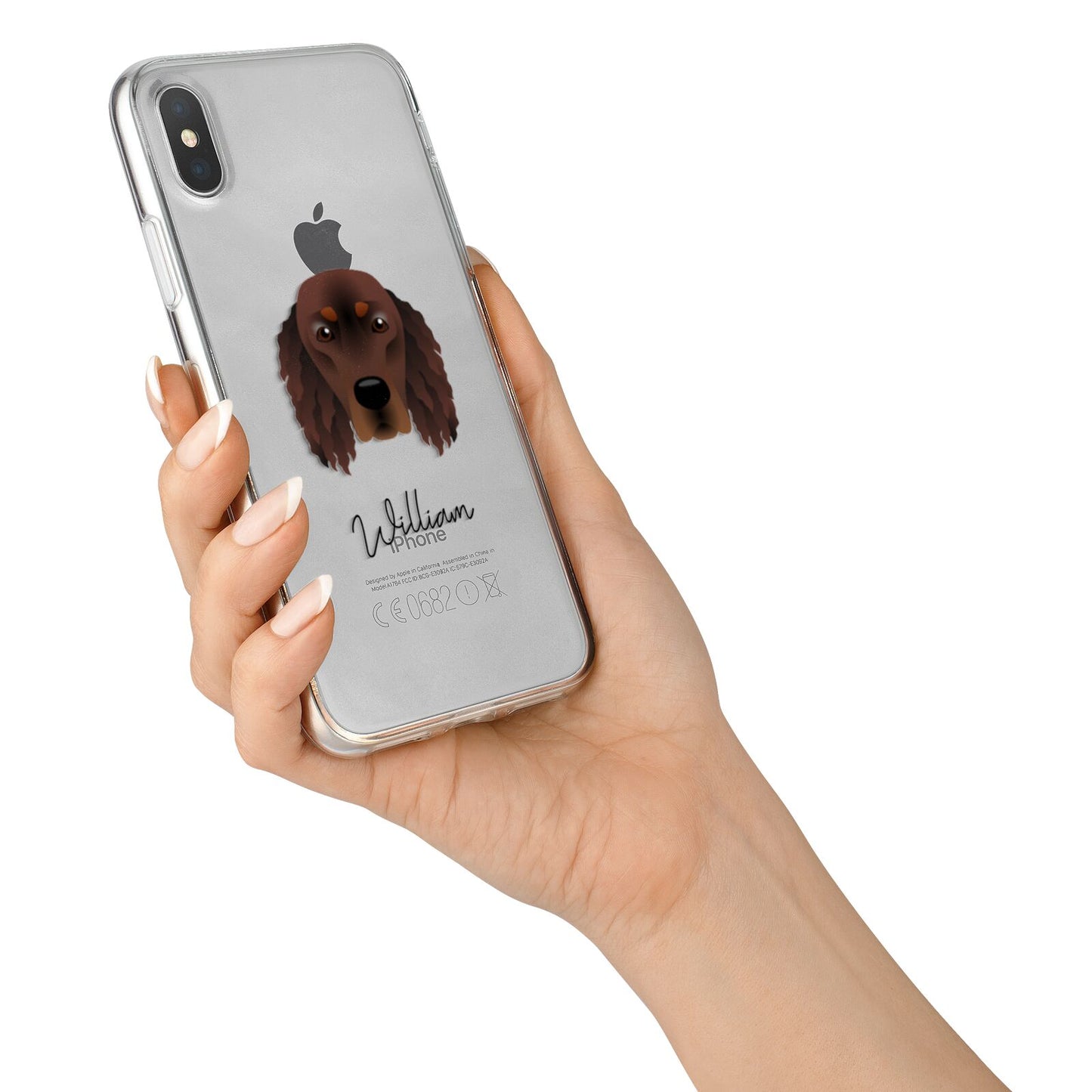 Gordon Setter Personalised iPhone X Bumper Case on Silver iPhone Alternative Image 2