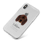 Gordon Setter Personalised iPhone X Bumper Case on Silver iPhone