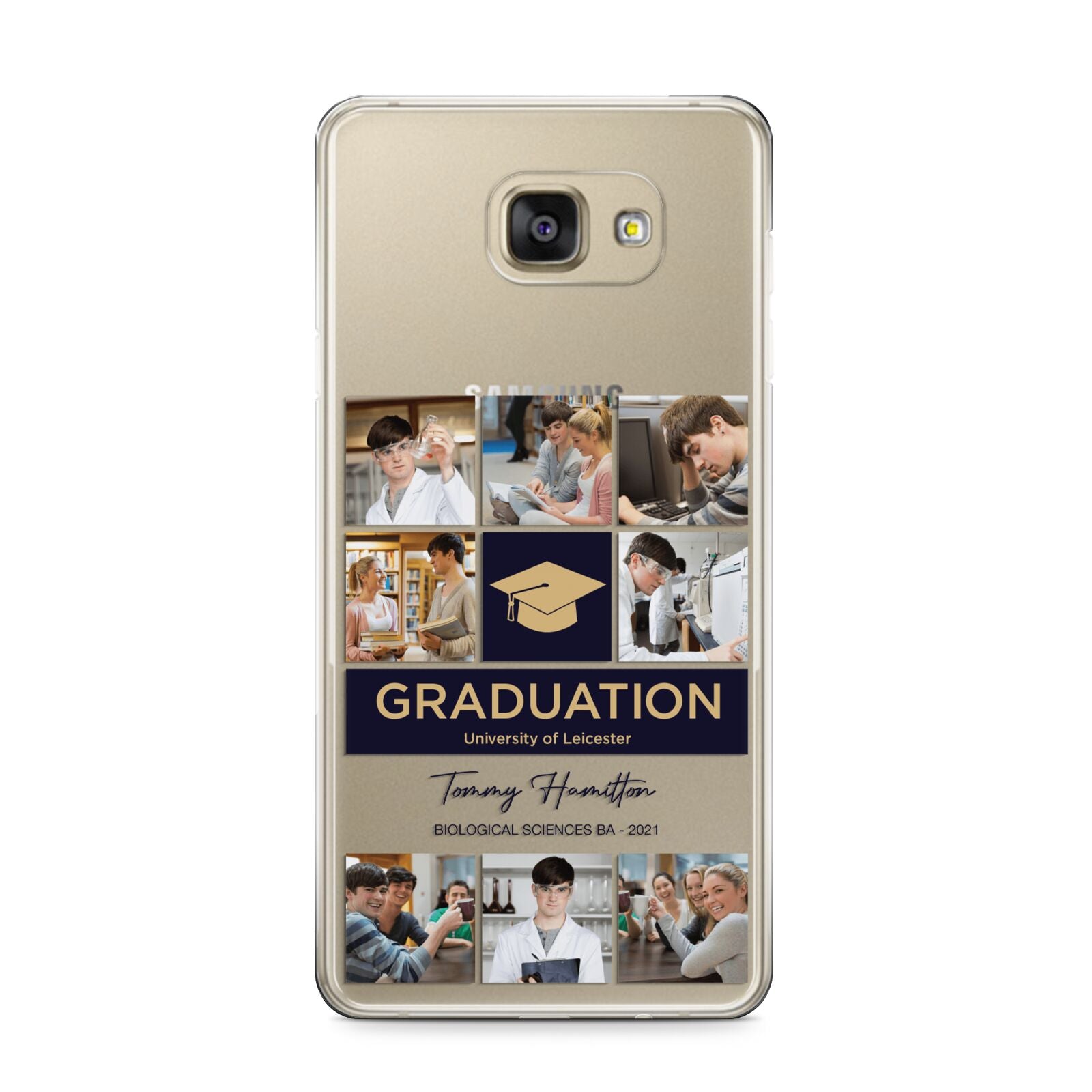 Graduation Personalised Photos Samsung Galaxy A9 2016 Case on gold phone