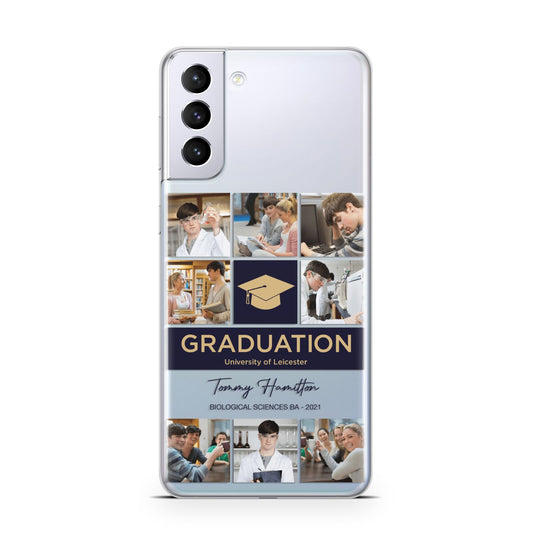 Graduation Personalised Photos Samsung S21 Plus Phone Case