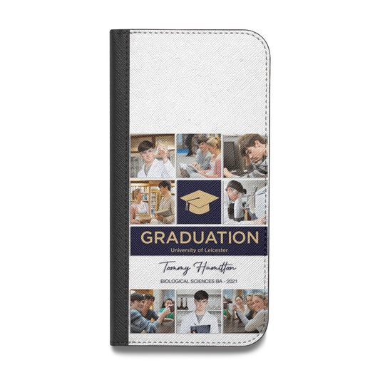 Graduation Personalised Photos Vegan Leather Flip Samsung Case