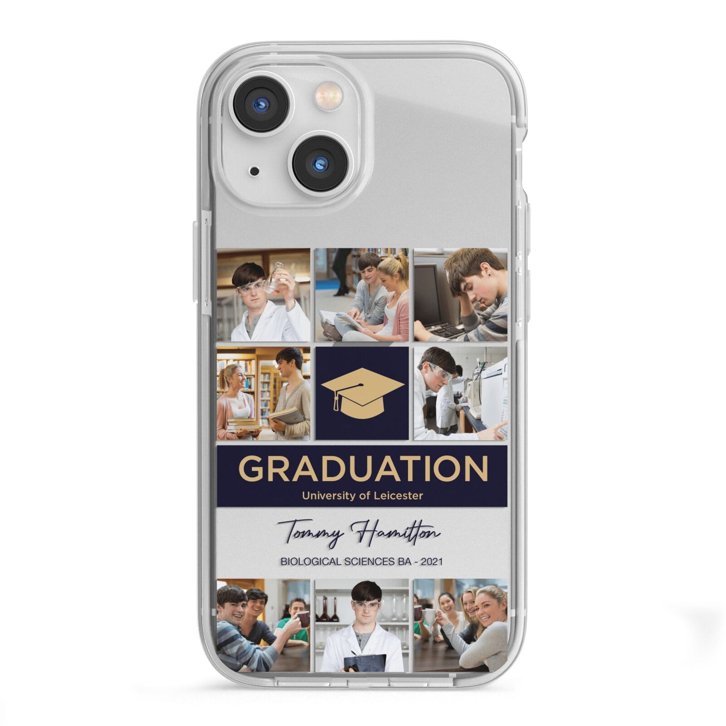 Graduation Personalised Photos iPhone 13 Mini TPU Impact Case with White Edges