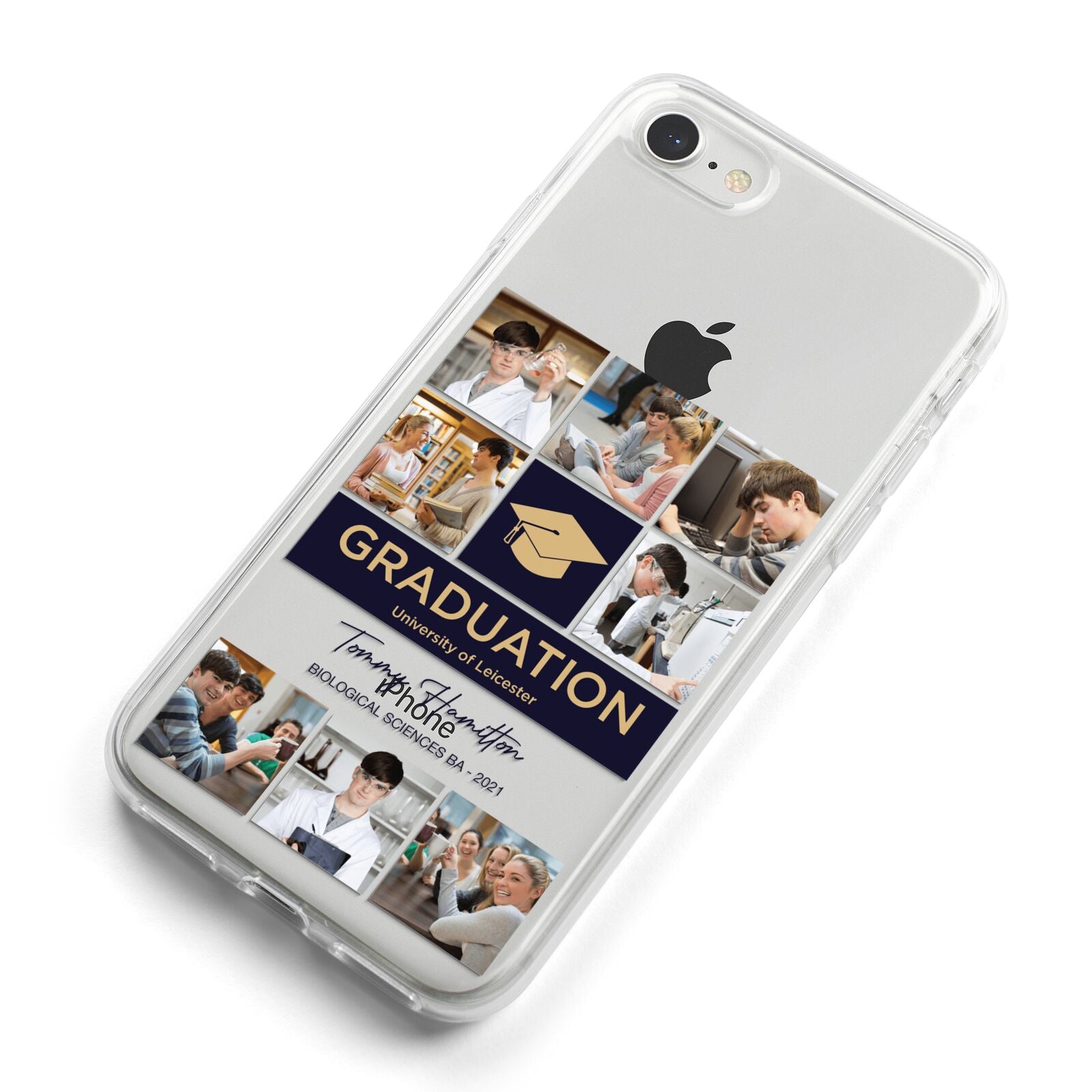 Graduation Personalised Photos iPhone 8 Bumper Case on Silver iPhone Alternative Image