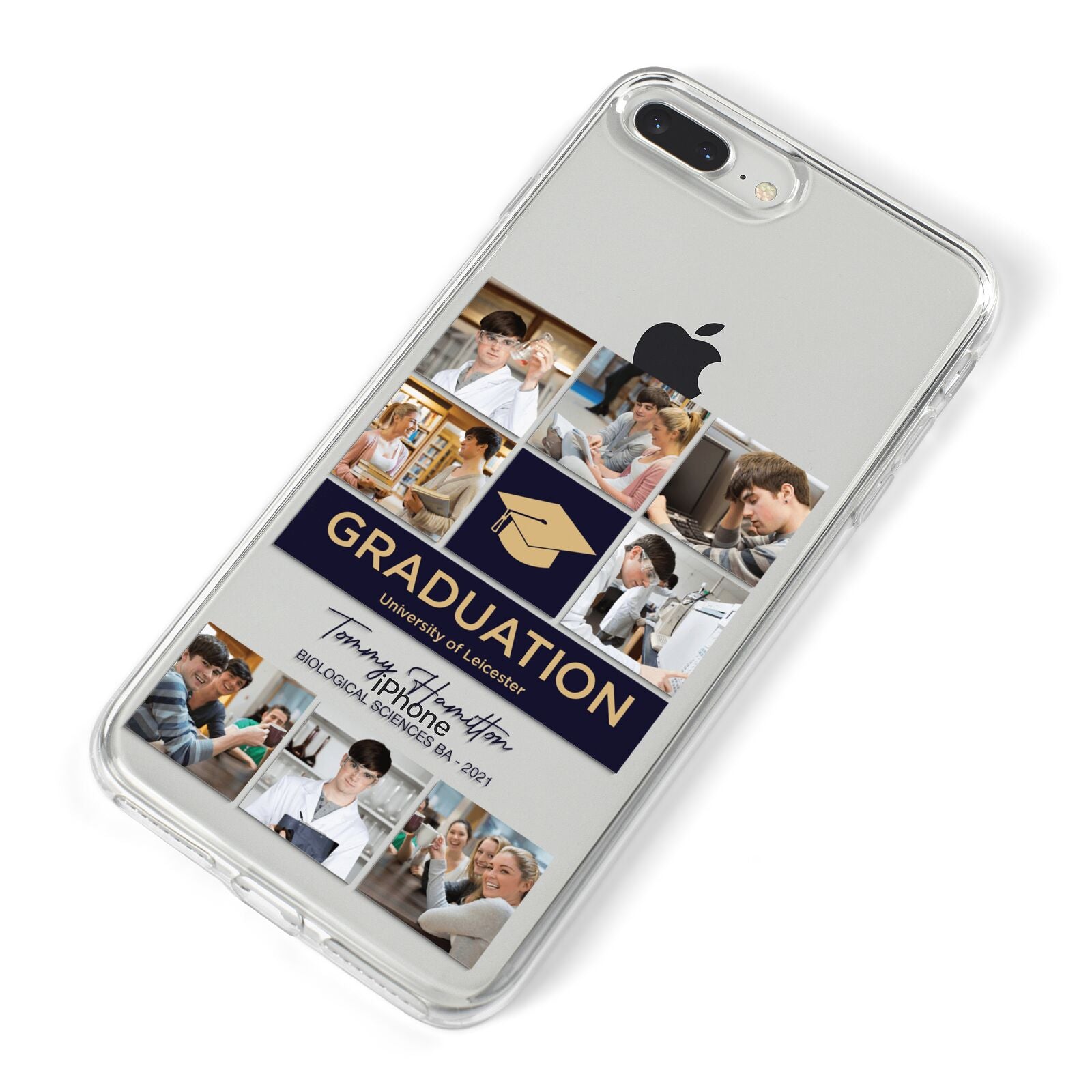 Graduation Personalised Photos iPhone 8 Plus Bumper Case on Silver iPhone Alternative Image