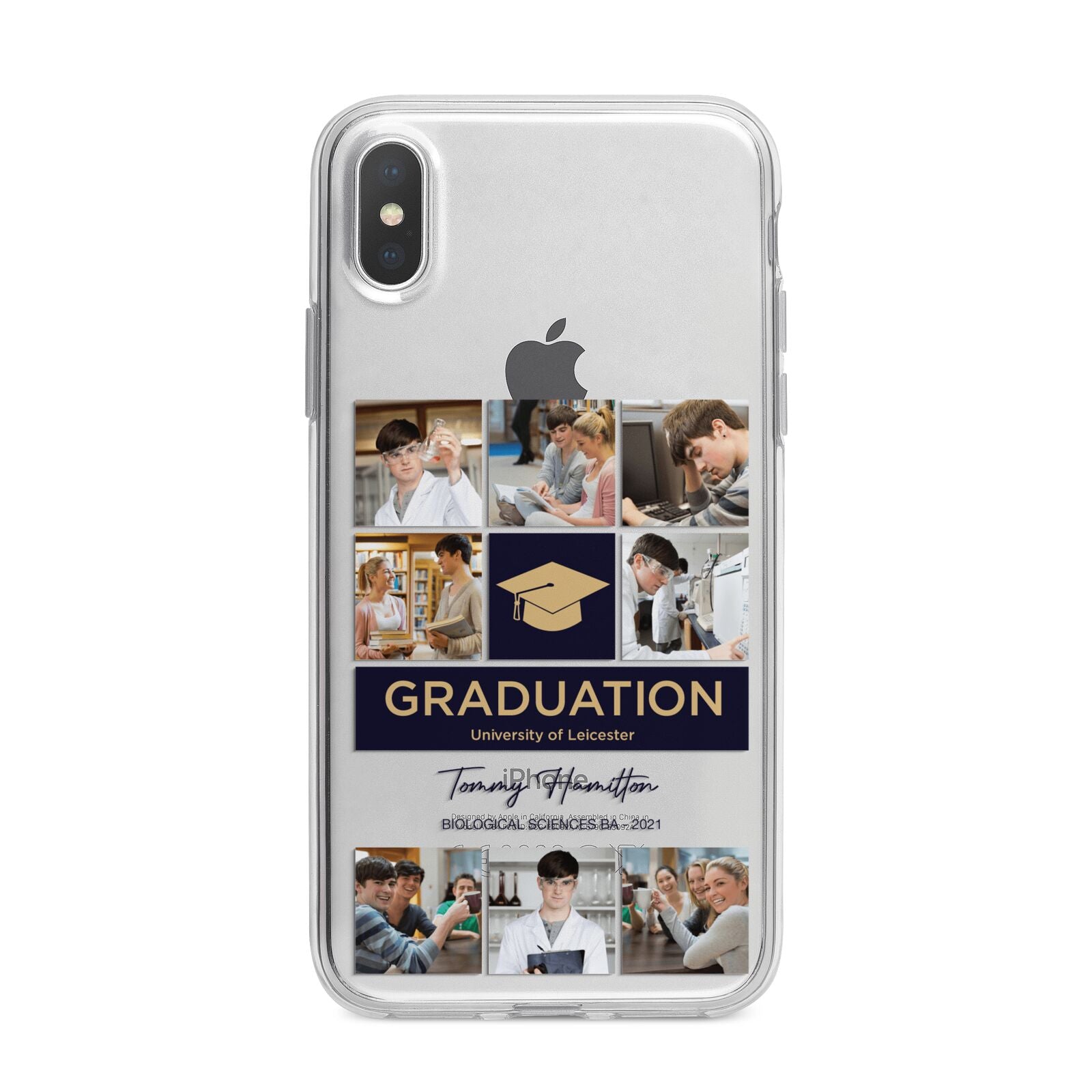 Graduation Personalised Photos iPhone X Bumper Case on Silver iPhone Alternative Image 1