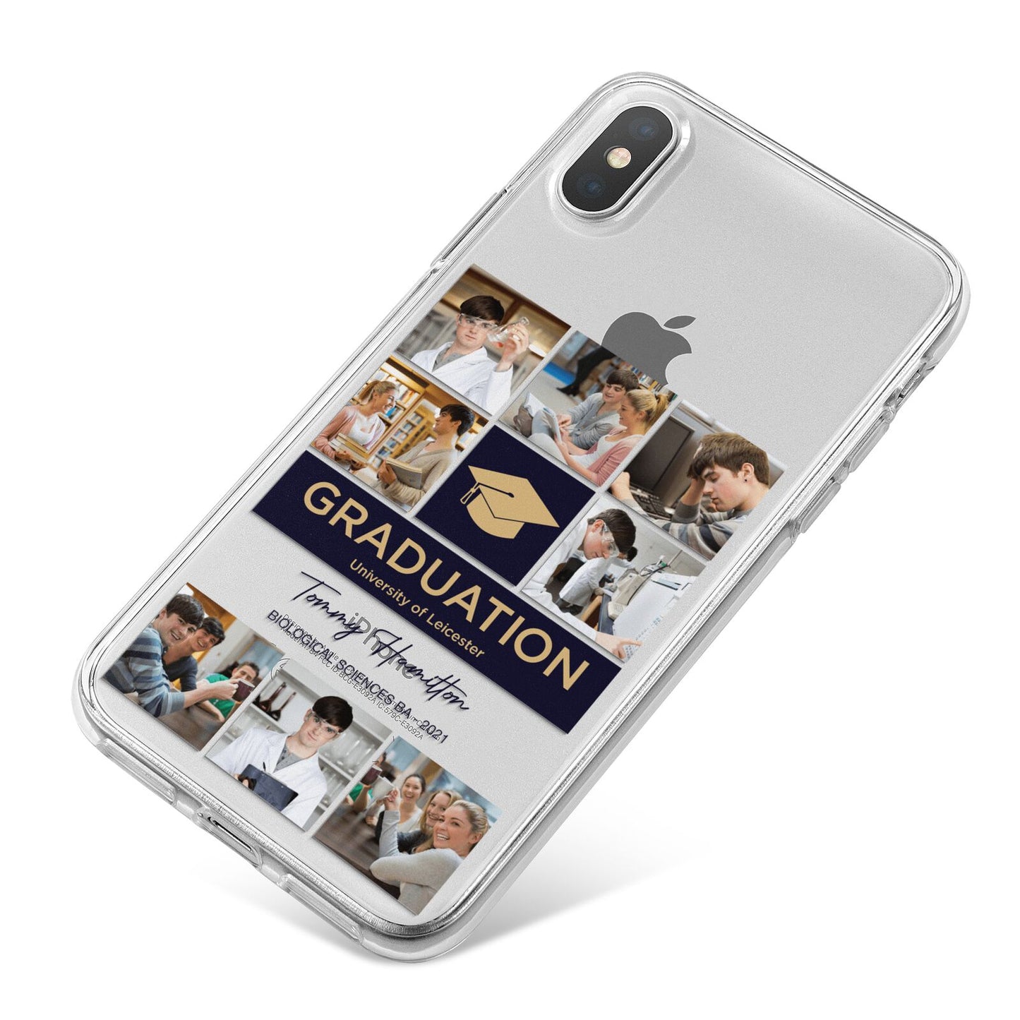 Graduation Personalised Photos iPhone X Bumper Case on Silver iPhone