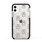 Grand Basset Griffon Vendeen Icon with Name Apple iPhone 11 in White with Black Impact Case