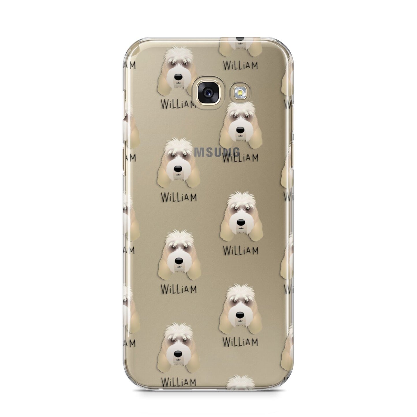 Grand Basset Griffon Vendeen Icon with Name Samsung Galaxy A5 2017 Case on gold phone