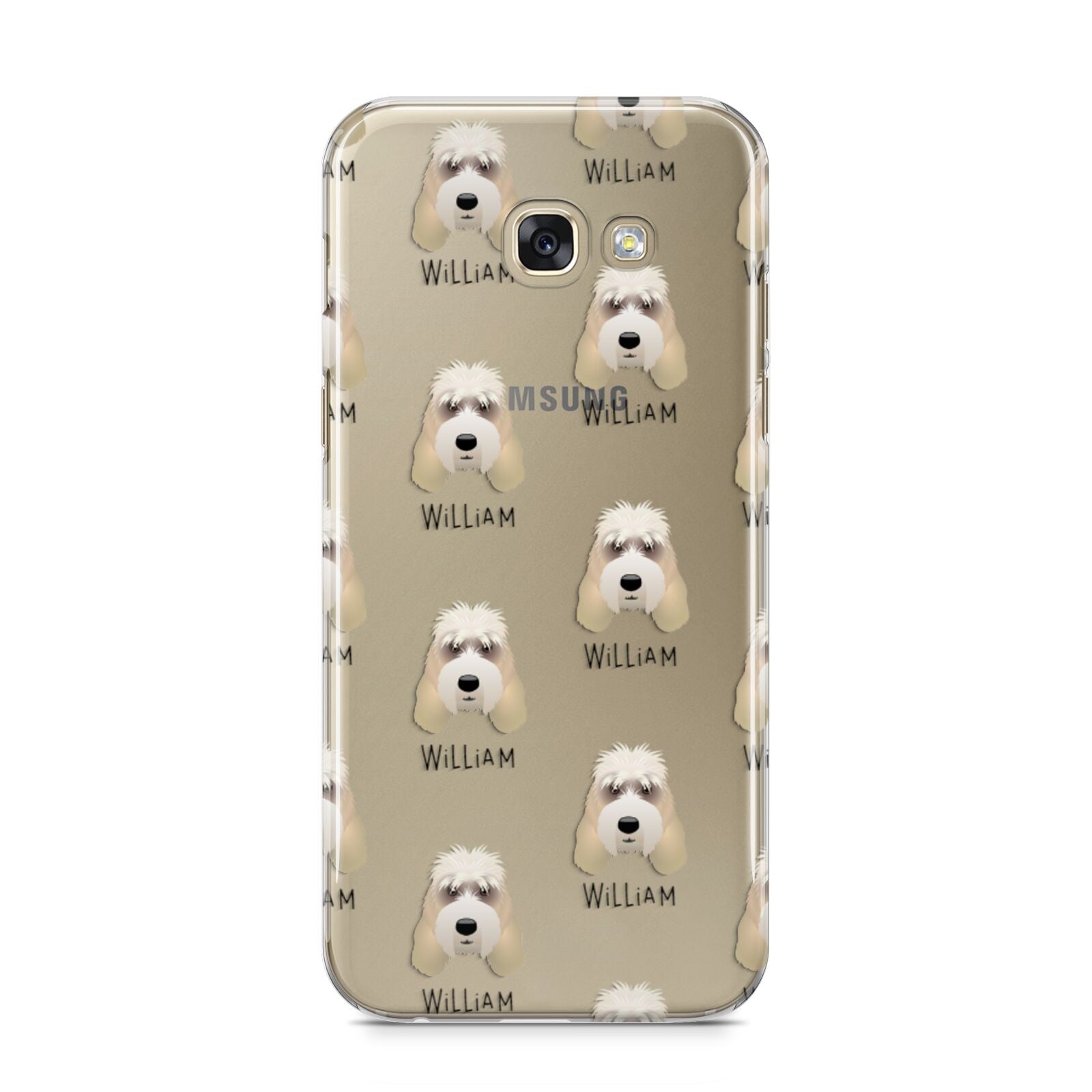 Grand Basset Griffon Vendeen Icon with Name Samsung Galaxy A5 2017 Case on gold phone