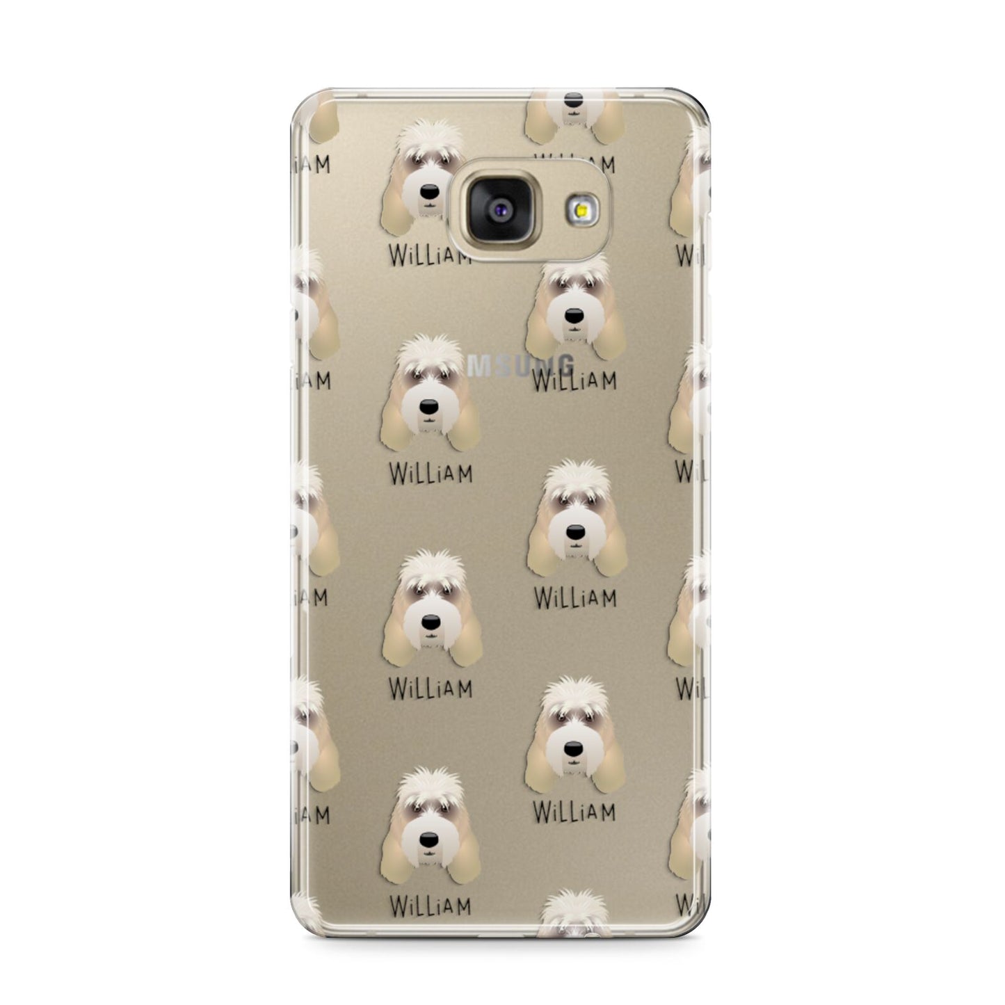 Grand Basset Griffon Vendeen Icon with Name Samsung Galaxy A9 2016 Case on gold phone