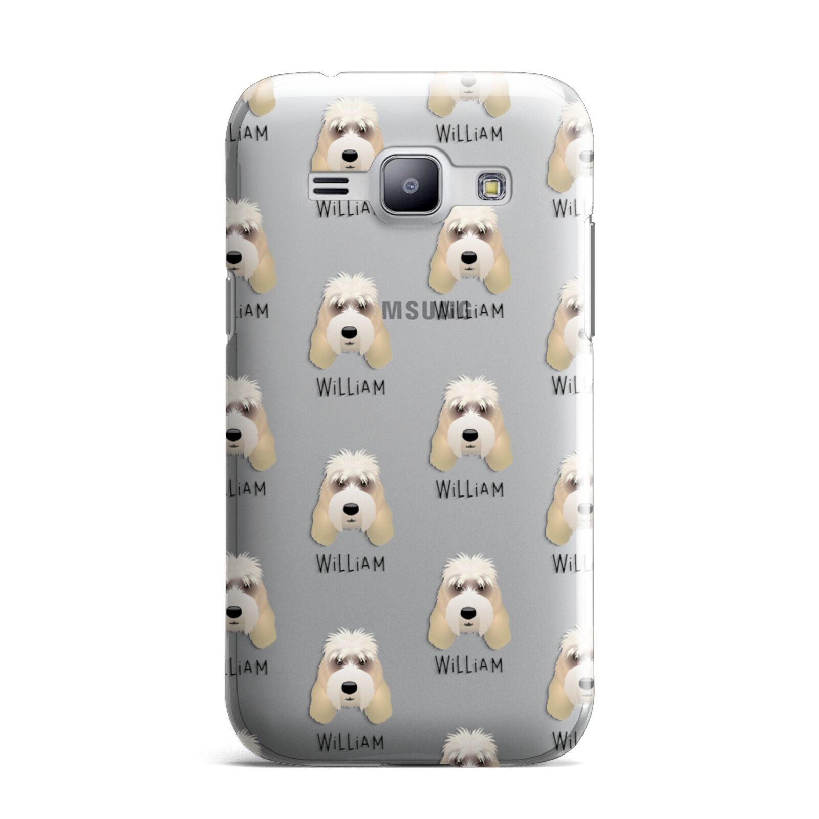Grand Basset Griffon Vendeen Icon with Name Samsung Galaxy J1 2015 Case