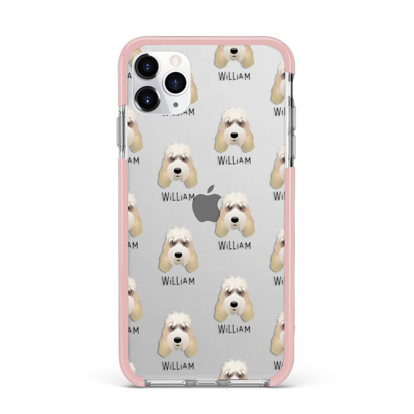 Grand Basset Griffon Vendeen Icon with Name iPhone 11 Pro Max Impact Pink Edge Case