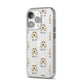 Grand Basset Griffon Vendeen Icon with Name iPhone 14 Pro Clear Tough Case Silver Angled Image