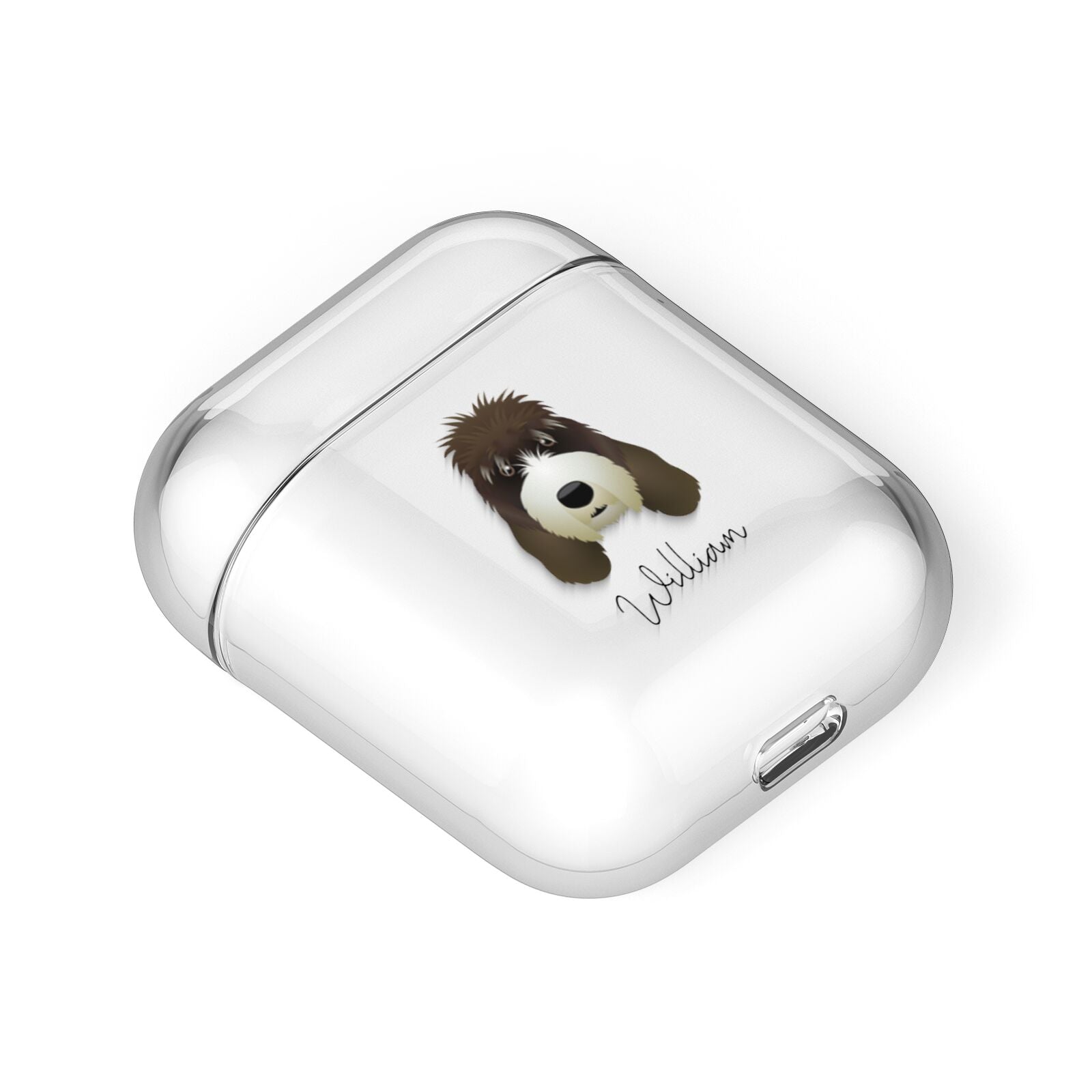 Grand Basset Griffon Vendeen Personalised AirPods Case Laid Flat