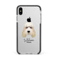 Grand Basset Griffon Vendeen Personalised Apple iPhone Xs Max Impact Case Black Edge on Silver Phone