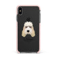 Grand Basset Griffon Vendeen Personalised Apple iPhone Xs Max Impact Case Pink Edge on Black Phone