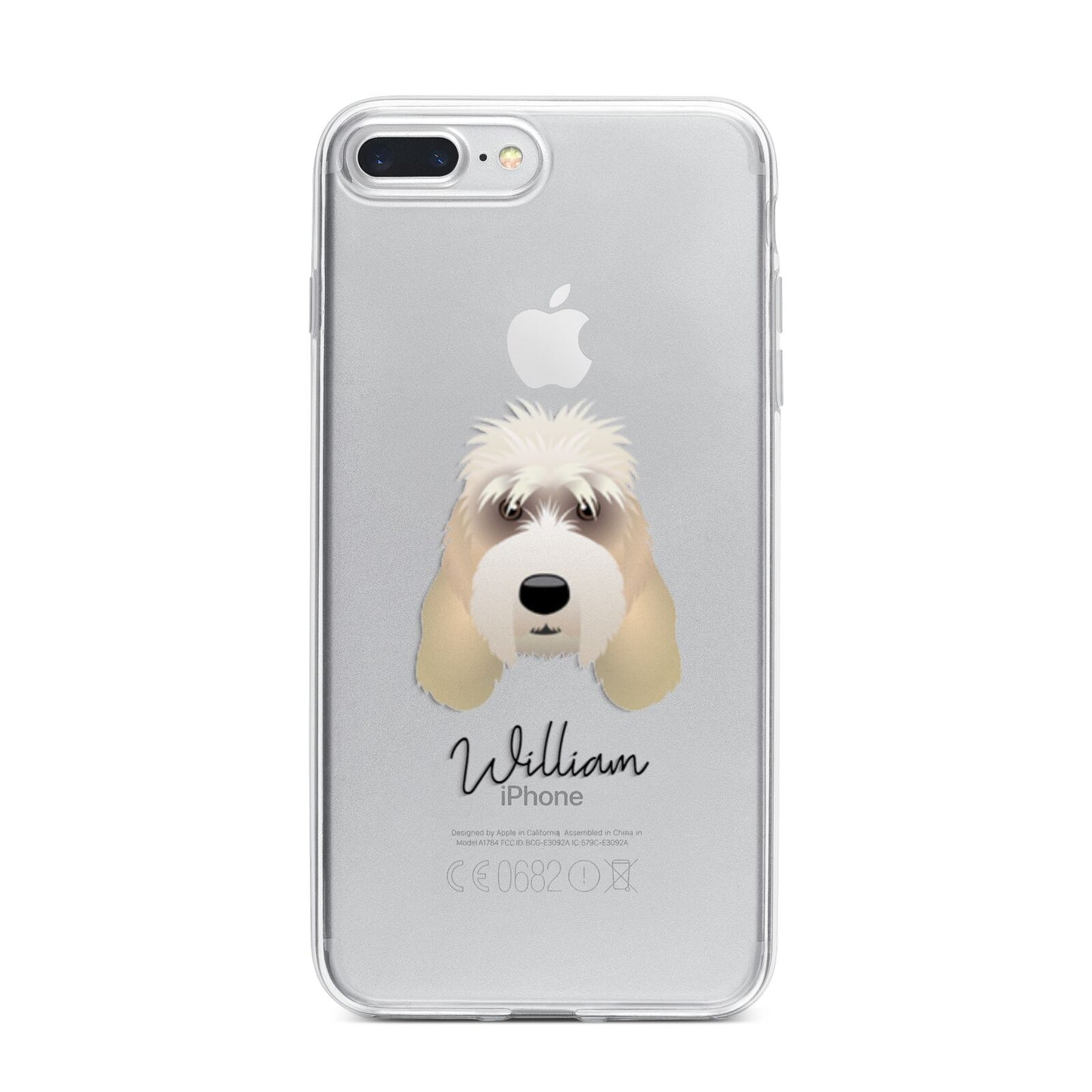 Grand Basset Griffon Vendeen Personalised iPhone 7 Plus Bumper Case on Silver iPhone