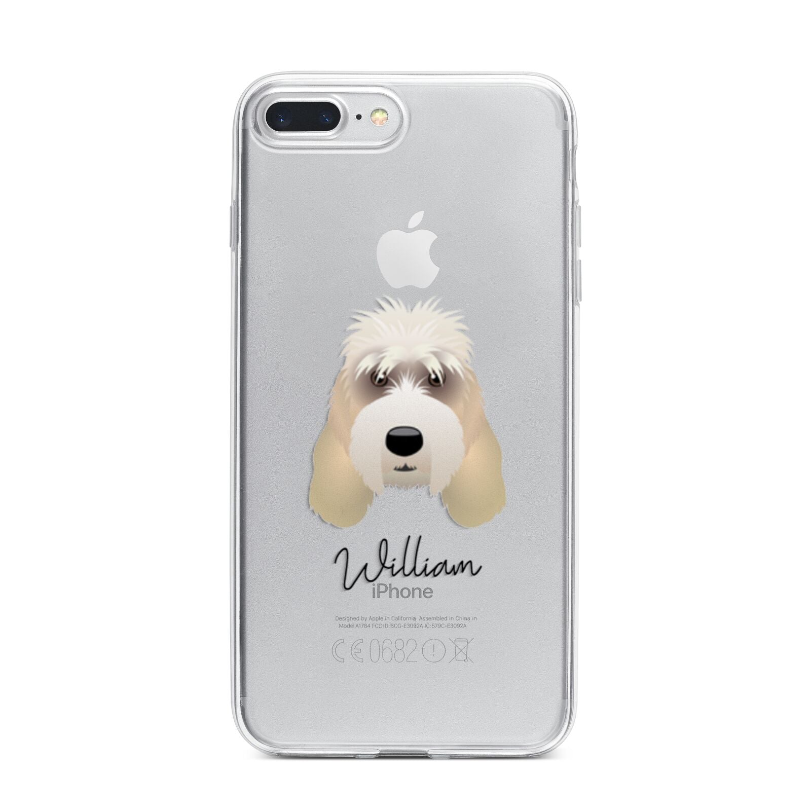 Grand Basset Griffon Vendeen Personalised iPhone 7 Plus Bumper Case on Silver iPhone