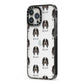 Grand Bleu De Gascogne Icon with Name iPhone 13 Pro Max Black Impact Case Side Angle on Silver phone