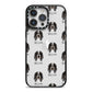 Grand Bleu De Gascogne Icon with Name iPhone 14 Pro Max Black Impact Case on Silver phone