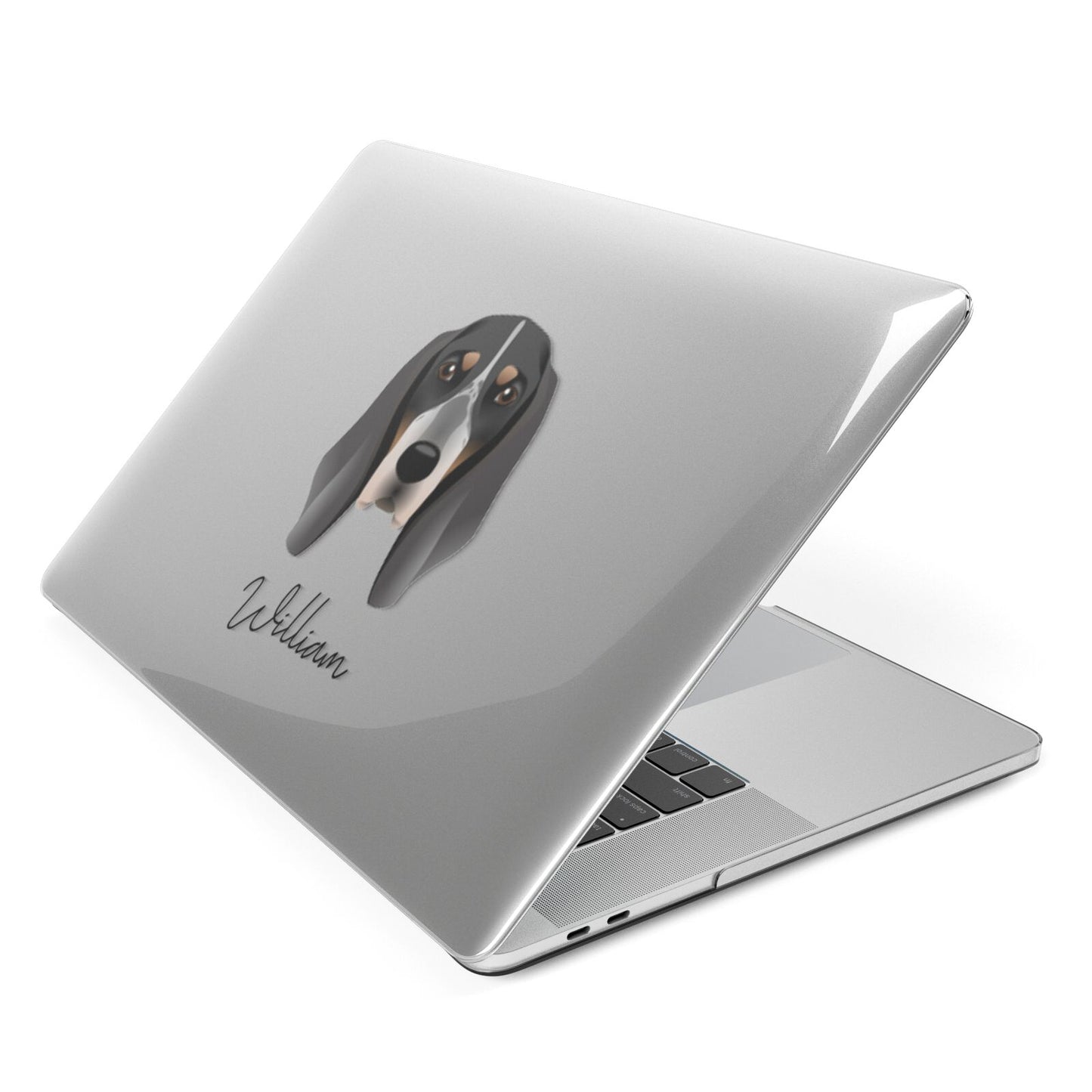 Grand Bleu De Gascogne Personalised Apple MacBook Case Side View