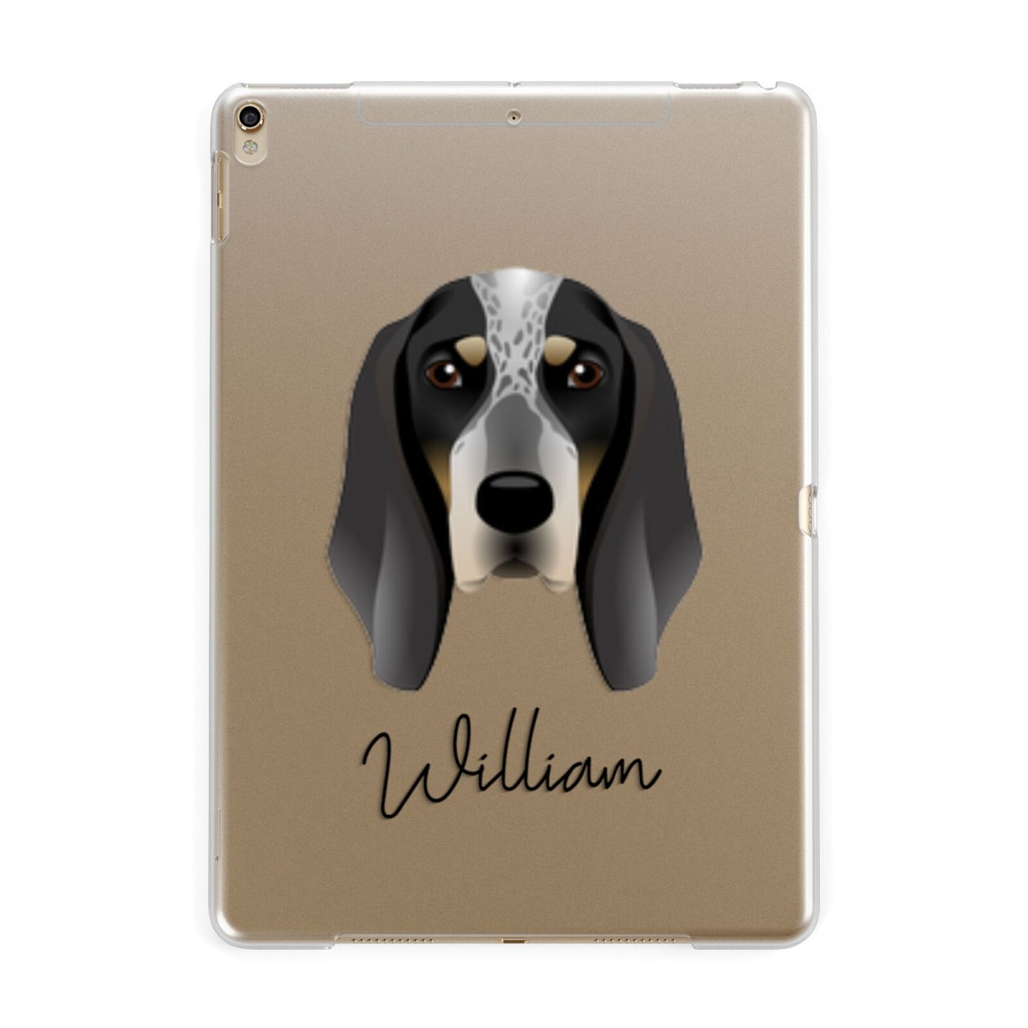 Grand Bleu De Gascogne Personalised Apple iPad Gold Case