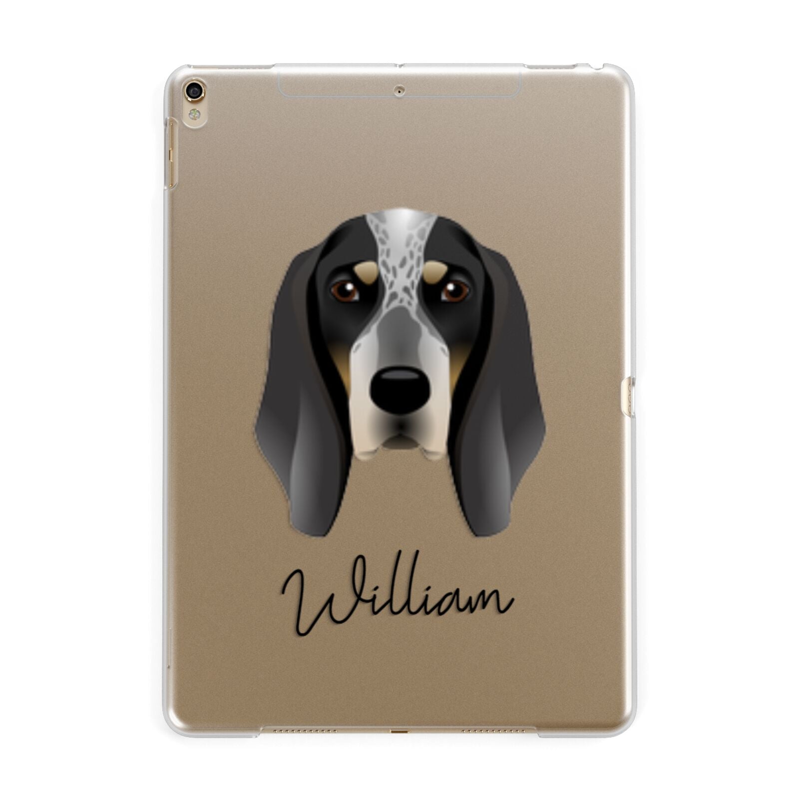 Grand Bleu De Gascogne Personalised Apple iPad Gold Case