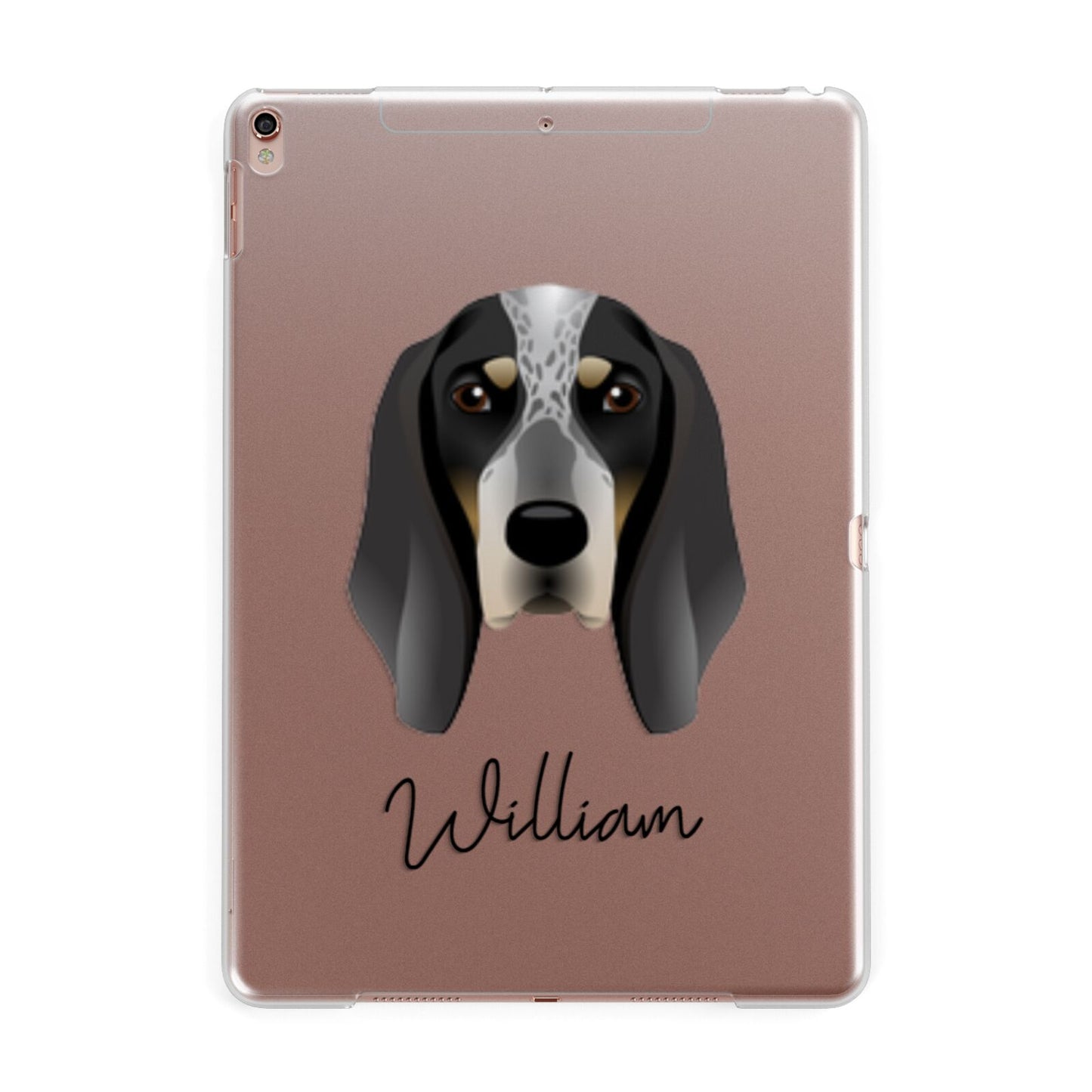 Grand Bleu De Gascogne Personalised Apple iPad Rose Gold Case