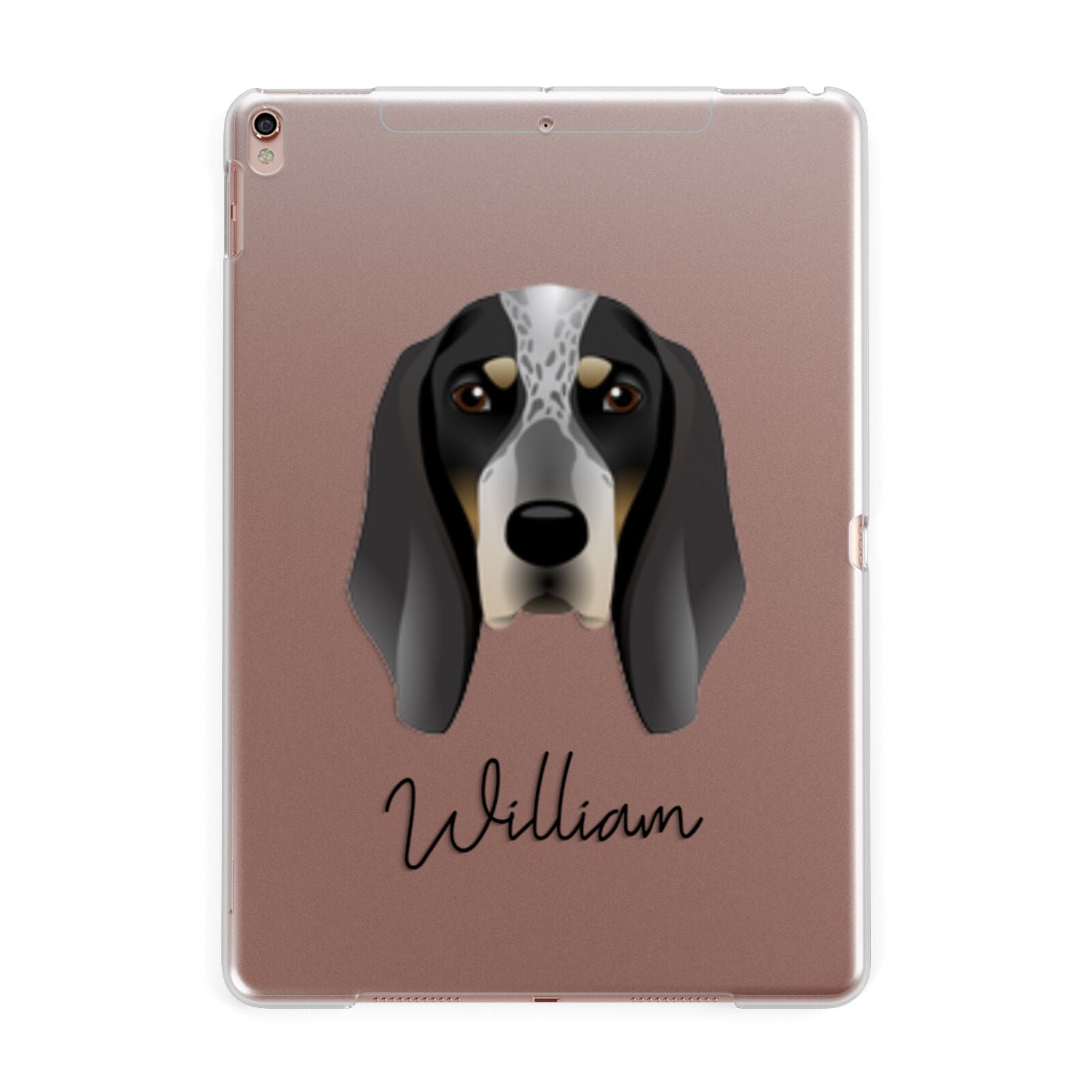Grand Bleu De Gascogne Personalised Apple iPad Rose Gold Case