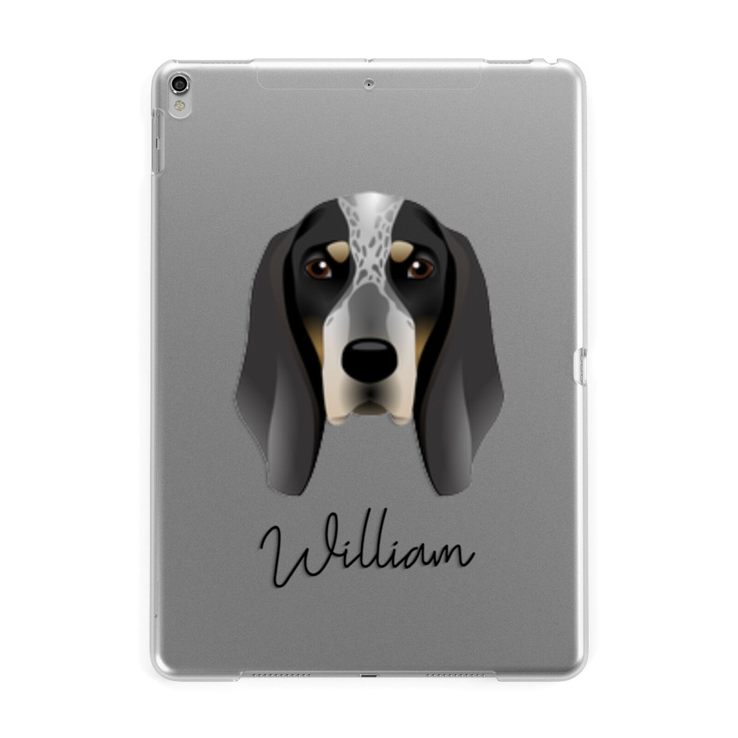 Grand Bleu De Gascogne Personalised Apple iPad Silver Case
