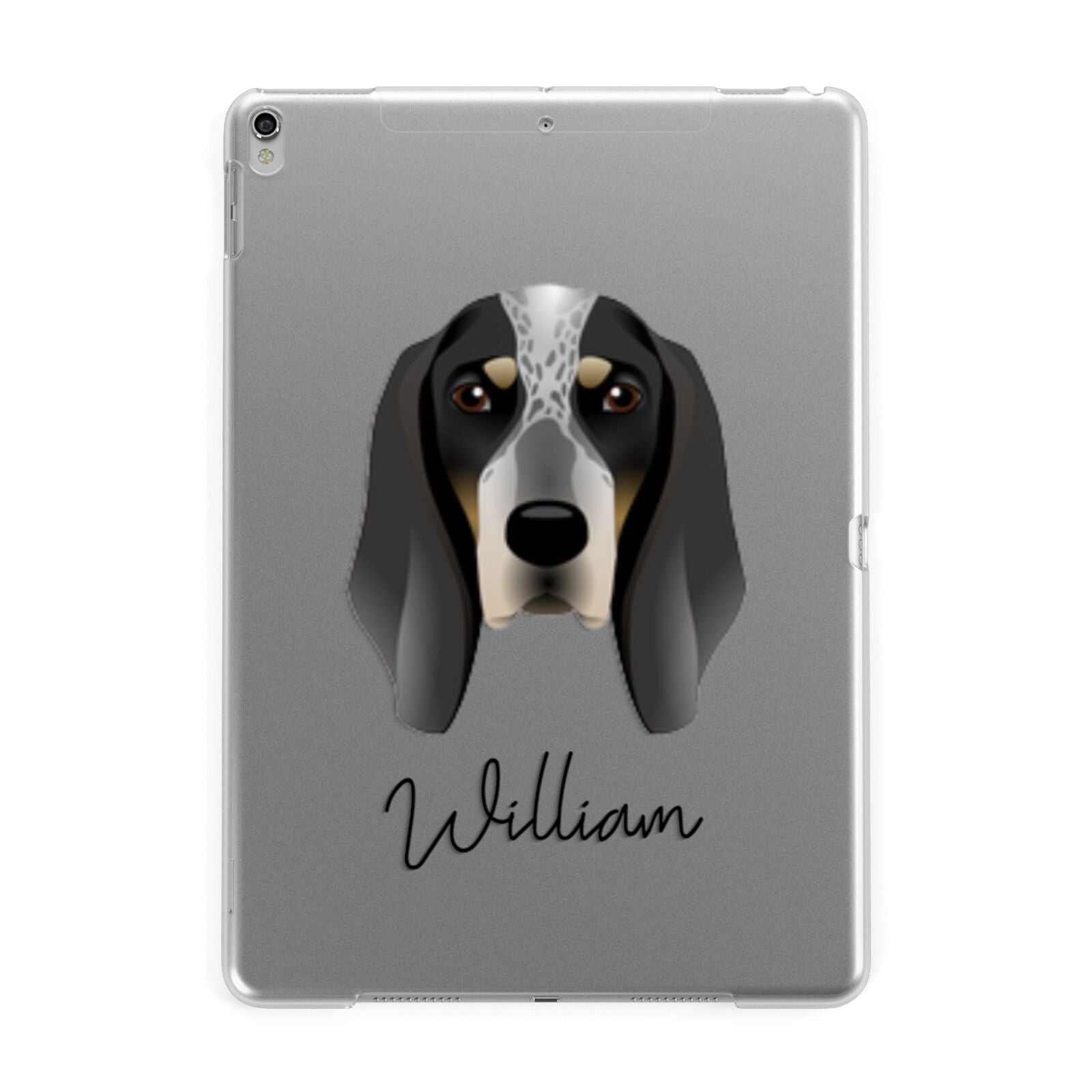 Grand Bleu De Gascogne Personalised Apple iPad Silver Case