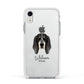 Grand Bleu De Gascogne Personalised Apple iPhone XR Impact Case White Edge on Silver Phone