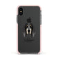 Grand Bleu De Gascogne Personalised Apple iPhone Xs Impact Case Pink Edge on Black Phone