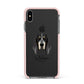 Grand Bleu De Gascogne Personalised Apple iPhone Xs Max Impact Case Pink Edge on Black Phone
