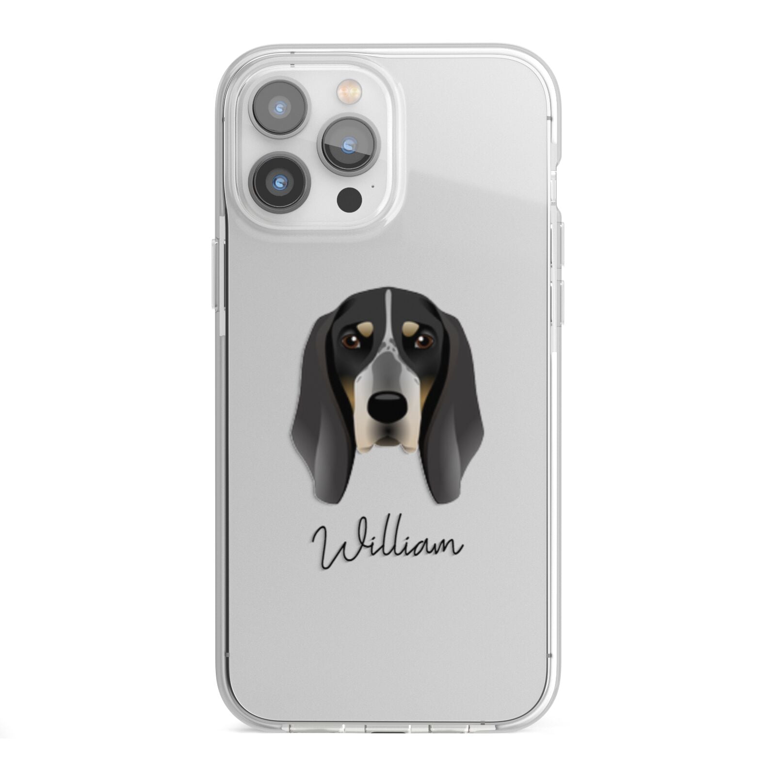 Grand Bleu De Gascogne Personalised iPhone 13 Pro Max TPU Impact Case with White Edges