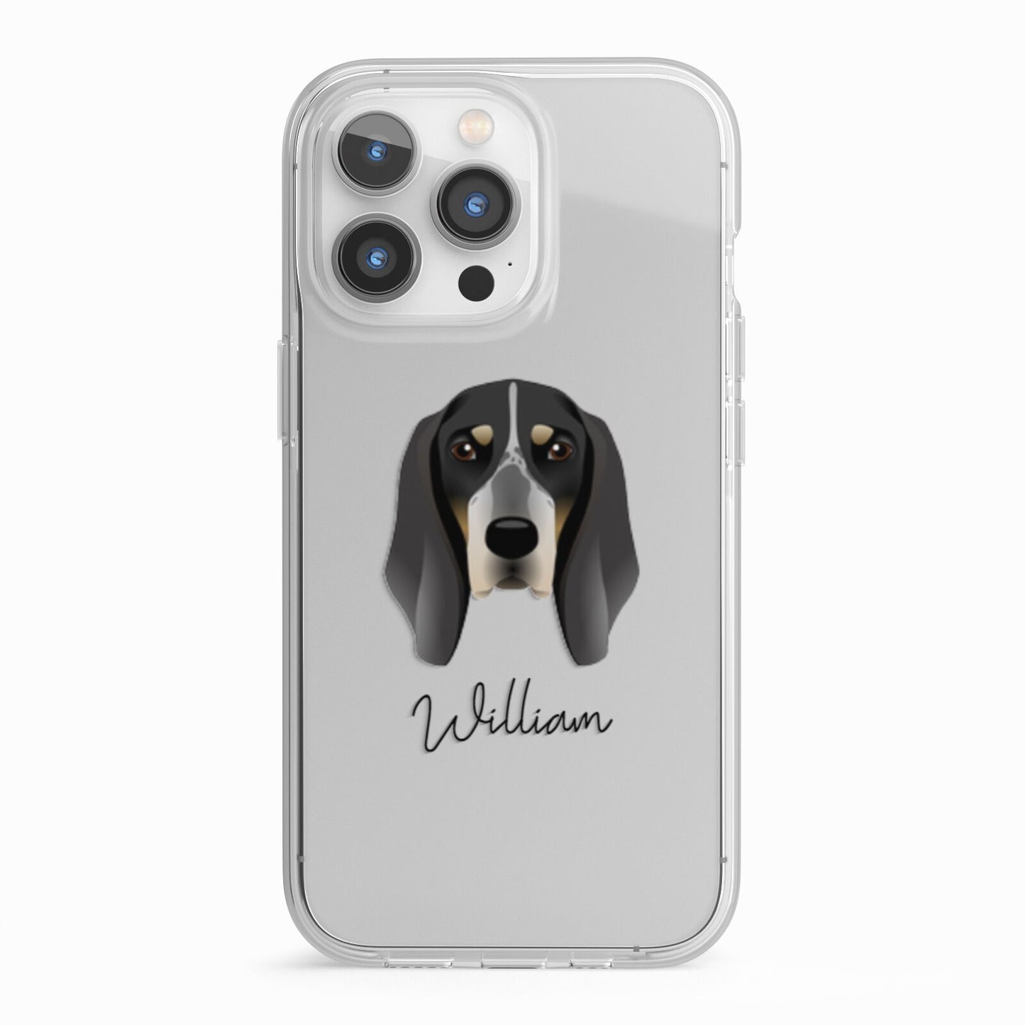Grand Bleu De Gascogne Personalised iPhone 13 Pro TPU Impact Case with White Edges
