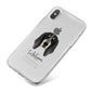Grand Bleu De Gascogne Personalised iPhone X Bumper Case on Silver iPhone