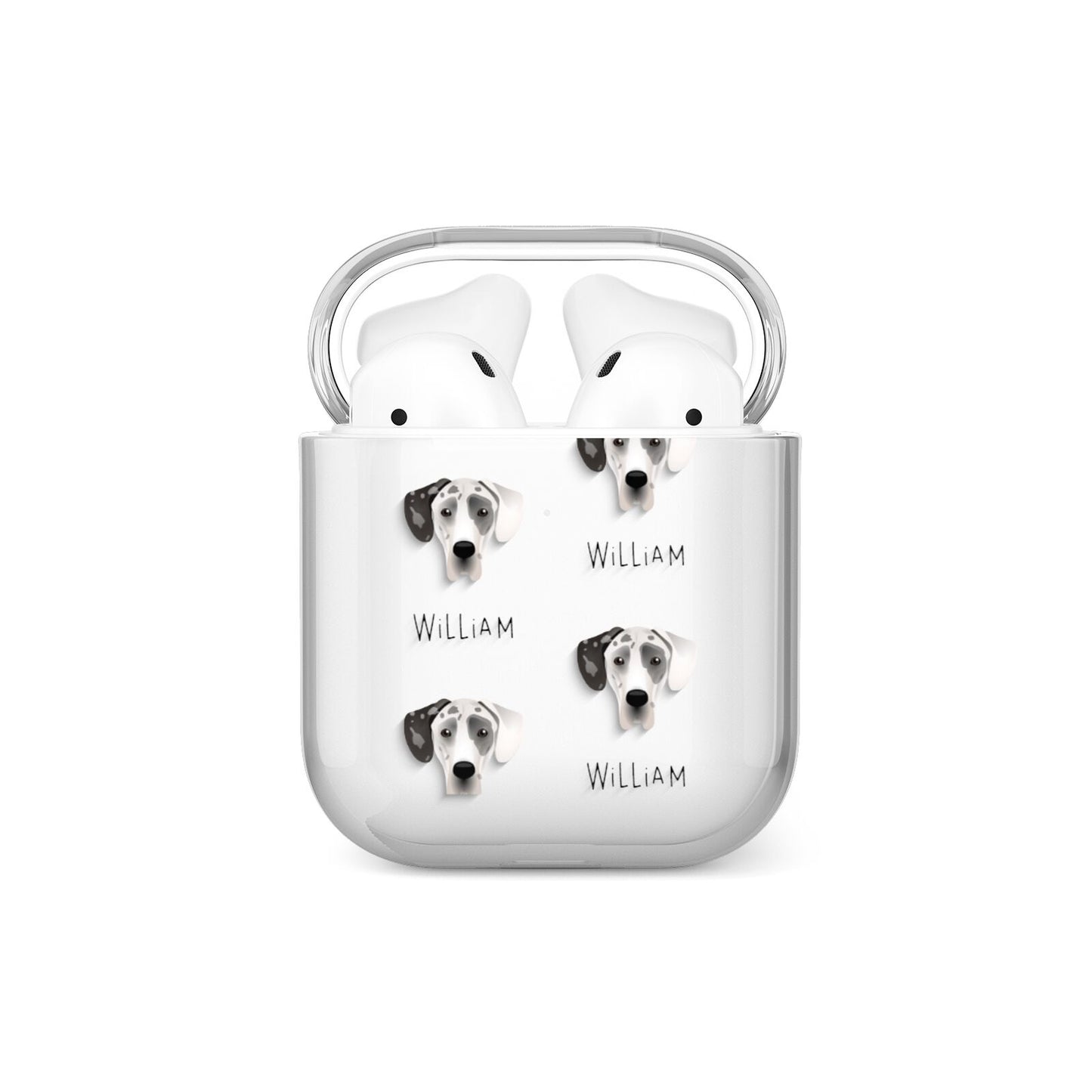 Great Dane Icon with Name AirPods Case
