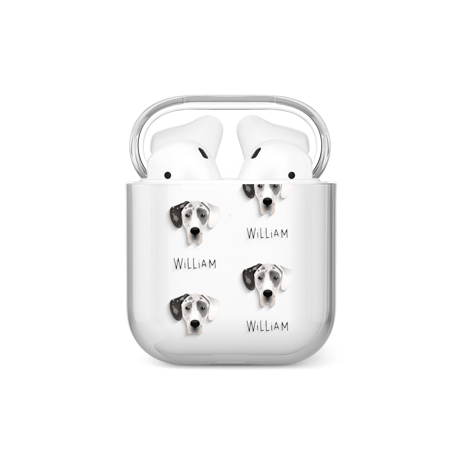 Great Dane Icon with Name AirPods Case