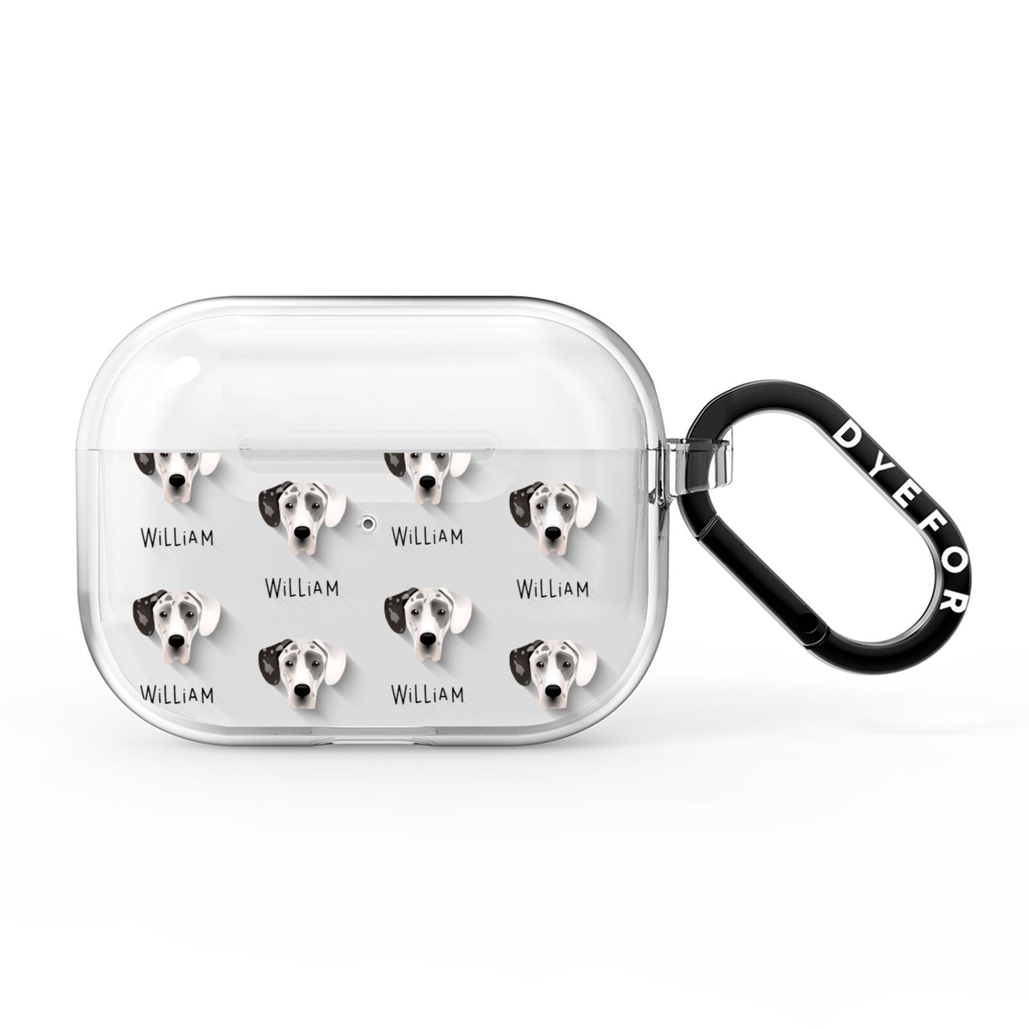 Great Dane Icon with Name AirPods Pro Clear Case